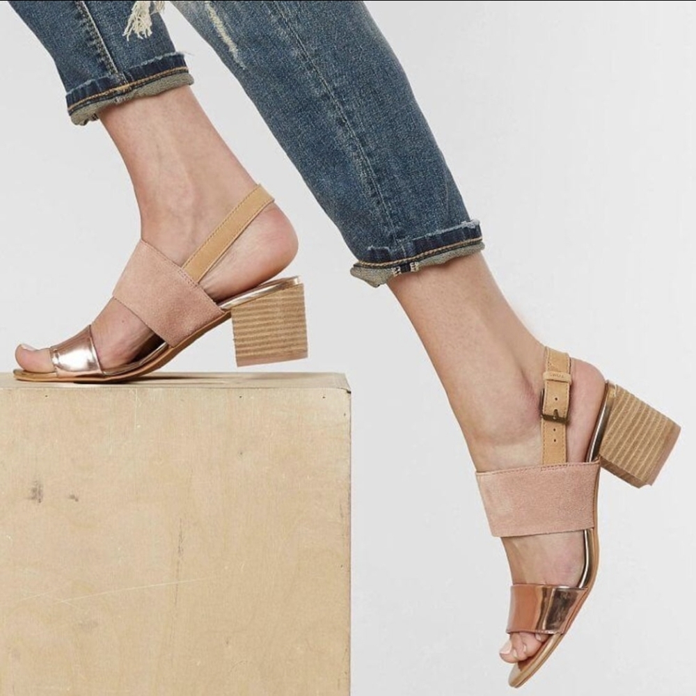 Tom's Poppy Rose Gold Sandal